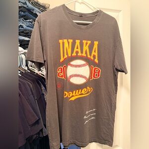 Inaka Power Gray Baseball Graphic Tee